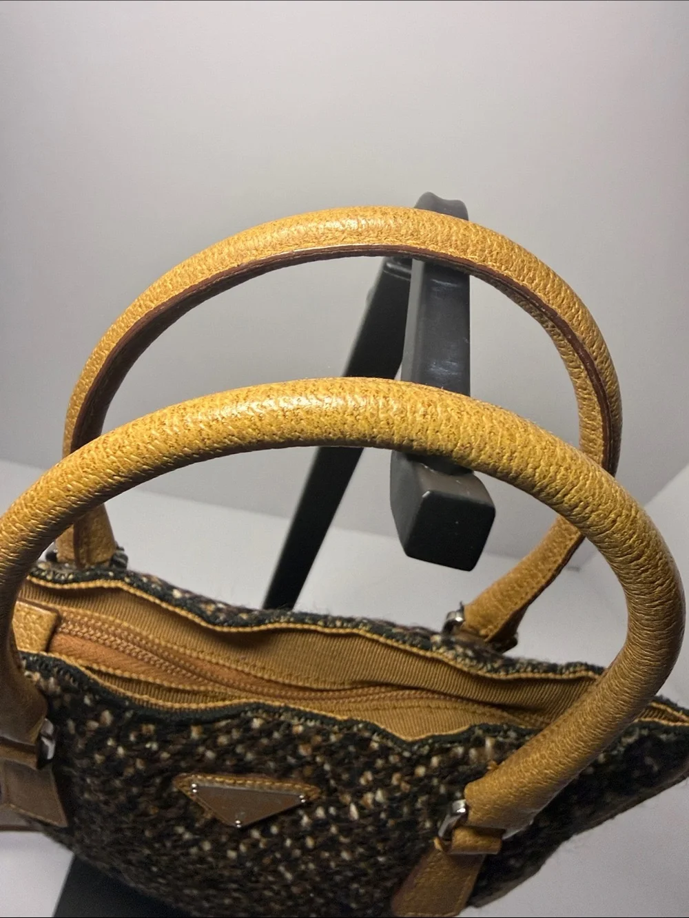 Prada Vintage “Stuoia Tweed” Mini Tote Bag - Picture 5 of 12
